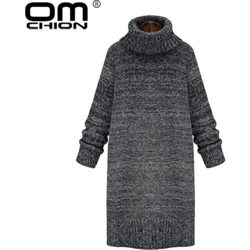 OMCHION Sueter Mujer 2021 New Autumn Korean Turtleneck Sweater Women Casual Thick Knit Long Pullover Winter Warm Jumper LMM02