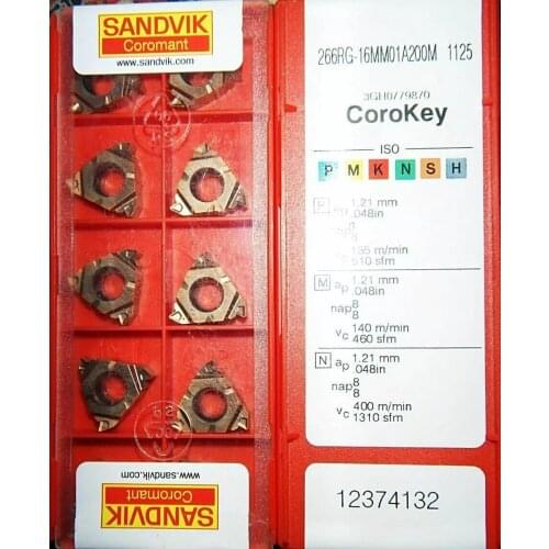 10PCS CARBIDE INSERT 266RG-16MM01A200M 1125