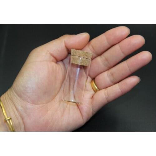 100pcs 24*50mm 12ml Glass Bottles Tube With Cork Mini Empty Glass Vials Jars Container Clear Food Bottles Wedding Home Decor
