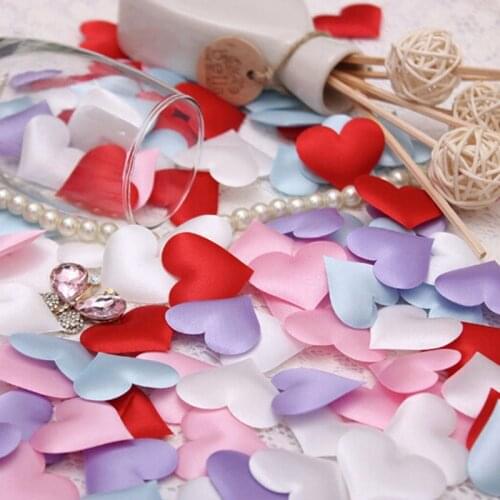 100pcs Heart Wedding Supplies Marriage Room Decoration Throw Hand Flowers Petals Table Decoration Love Bed