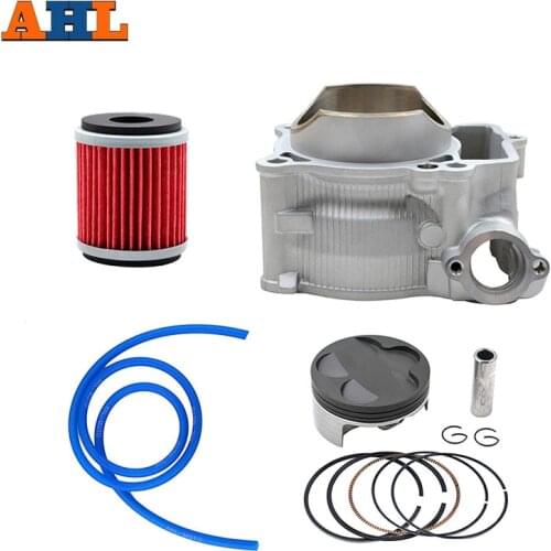 AHL Bore Size 77mm Air Cylinder Block & Piston Kit & 1m Blue Oil Tube & Oil Filter Kit For Yamaha WR250F YZ250F 2001-2013