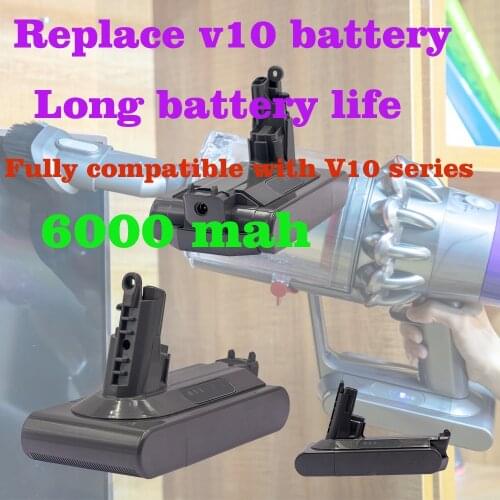 6.0ah Applicable To Dyson V10 Fluffy Animal Absolute Vacuum Cleaner Battery Extra Motorhead SV12 SV18 206340 Power Battery