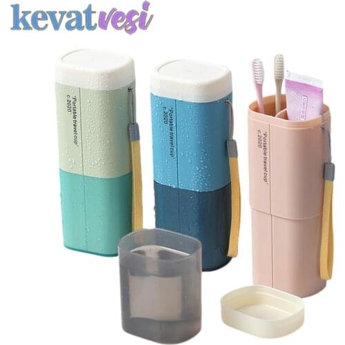 Travel Portable Toothbrush Storage Case Box Toothbrush Holder Cover Wash Cup Toilet Storage Box Bathroom Accessorie