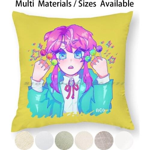 Ramuda Hypnosis Mic Pillow Case Throw Pillow Cover Cotton Linen Flax Hypnosis Mic Hypmic Ramuda Amemura Cute Idol Lollipop