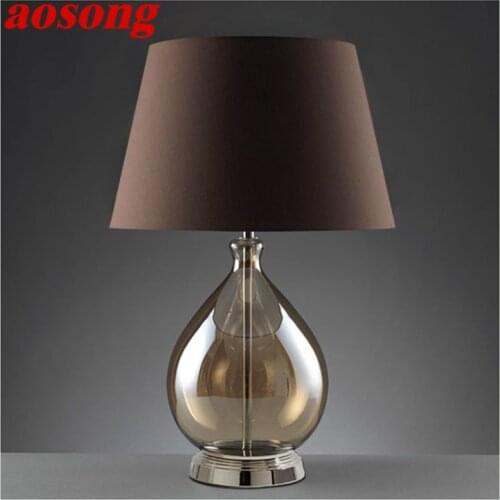 AOSONG Postmodern Black Table Lamp Creative LED Decorative Desk Lighting for Home Bedside