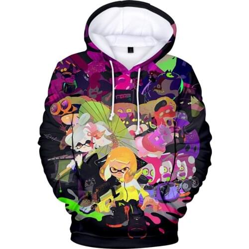 Cute 3 To 14 Years Kids Hoodies cosplay Splatoon Hoodie Sweatshirt High Quality boys girls Splatoon Children Clothing