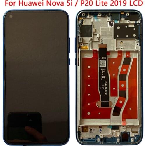 6.4''P20 Lite 2019 Display For Huawei Nova 5i LCD Touch Screen With Frame Digitizer Assembly Nova 5i GLK-LX1/ LX2/ LX3/ LX1U LCD