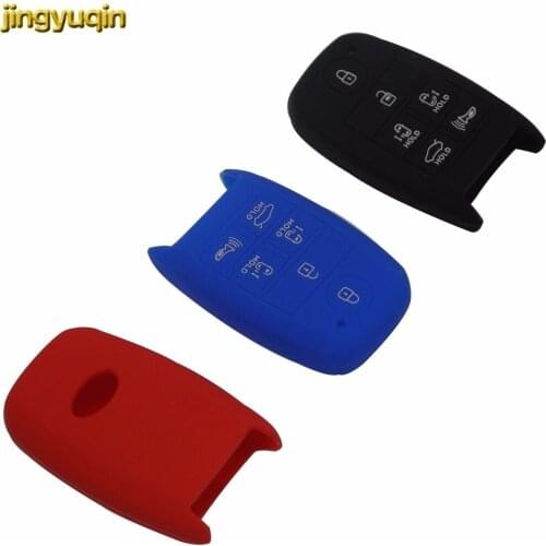 Jingyuqin Silicone Car Key Cover Case For kia k3 k5 Grand Carnival Sorento Sedona Smart 6 Buttons Car Styling No Logo