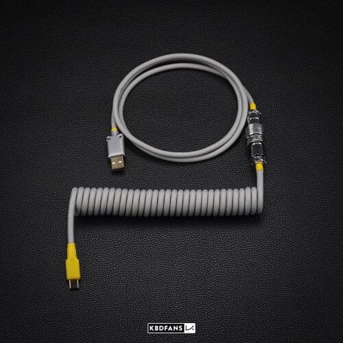 KBDfans Handmade Custom Mechanical Keyboard USB-C Cable Light Grey