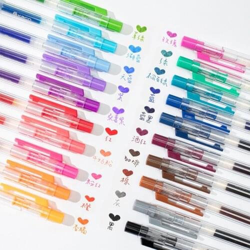 Gel Pen Set Glitter Ballpoint pens For School Office Adult Coloring Book Journals Drawing Doodling Art Markers Promotion Pen