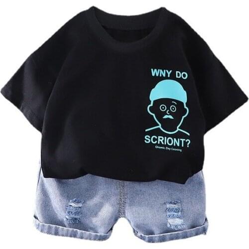 New Summer Newborn Baby Girls Clothes Suit Children Boys Cotton T-Shirt Shorts 2Pcs/Sets Toddler Fashion Costume Kids Tracksuits