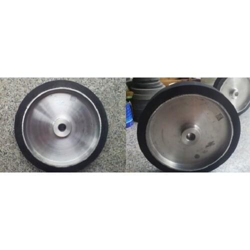 New 1PCS 300*50mm Flat Belt Grinder Contact Wheel Aluminum core rubber wheel Abrasive Sanding Belt for belt machine
