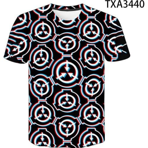 2020 New Summer 3D T Shirts SCP Casual Boy girl Kids Fashion Streetwear Printed T-shirt Men Women Children Cool Tops Tee