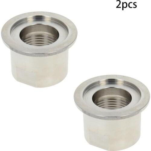 2PCS KF40-1 Flange Adapter 1"x55mm Outer Diameter Vacuum Stainless Steel Flange Inner PT Thread Type Thread Cut Both Sides Joint
