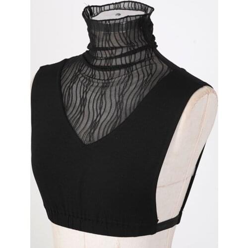 Women Girls Fake Collar Detachable Faux Turtleneck Neck Dickey False Mock Blouse Half Top Collar Neck Cover Winter Cotton Collar