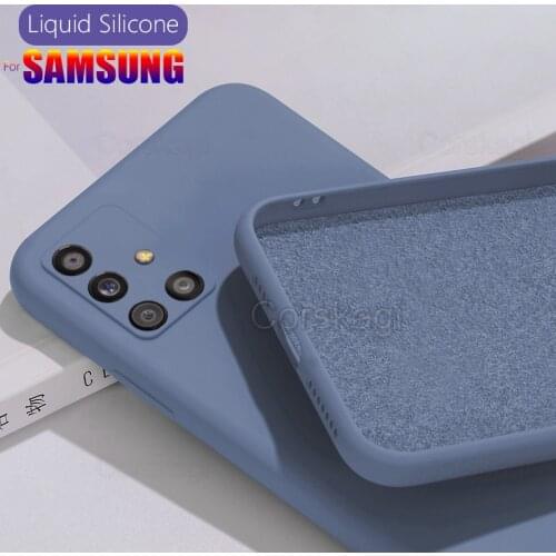 Full Protect Lens Liquid Silicone Case for Samsung Galaxy A12 A32 5G A42 A52 A72 A51 A71 A11 A21S A31 A41 S20 FE S21 Soft Cover