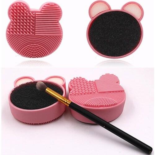Silicone Makeup Brush Cleaning Pad Cosmetic Brush Cleaner Mat Portable Scrub Washing Pad Cosmetic Cleaning Tool