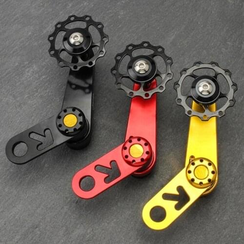 Folding Bicycle Guide Wheel Single Speed Derailleur Rear Chain Tensioner With Sprocket Bicycle Chain Tensioner