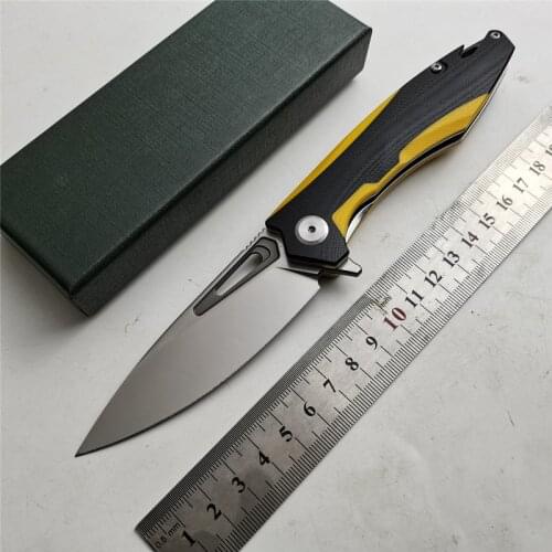 KESIWO Grey Wolf Folding D2 Blade Tactical Survival Camping Pocket Knives Outdoor G10 handle Rescue Hunt Gift Kitchen EDC knife