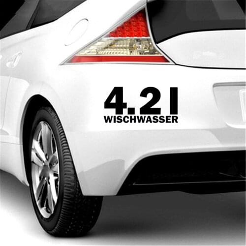 15*7cm 4.2 l Wischwasser Liter Tuning Sticker Aufkleber JDM Vinyl Car Wrap Interesting Fashion Sticker Decals