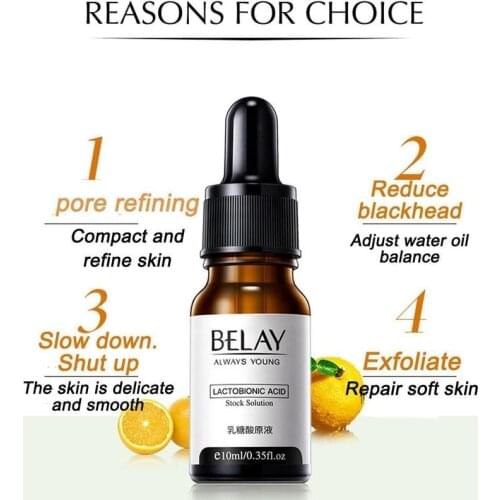 Zero Pore Instant Perfection Serum Lactobionic Acid Face Solution Serum Minimize Pores Remover Wrinkle Anti-Aging Essence