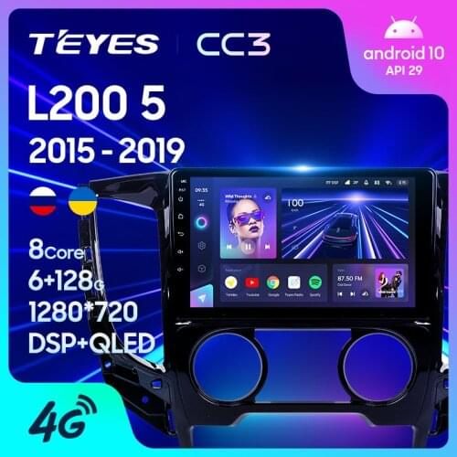 TEYES CC3 For Mitsubishi L200 5 2015 - 2019 Car Radio Multimedia Video Player Navigation stereo GPS Android 10 No 2din 2 din dvd