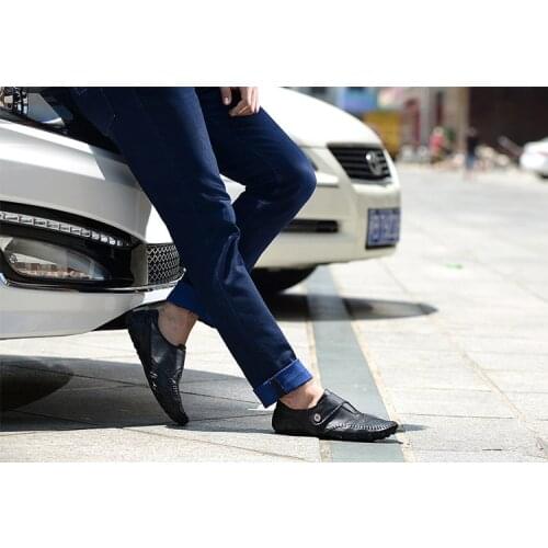 2021 Fashion Genuine Leather Casual Comfortable Loafers Classic Business Men Dress Shoes Fashion Elegant Formal Wedding Loafers