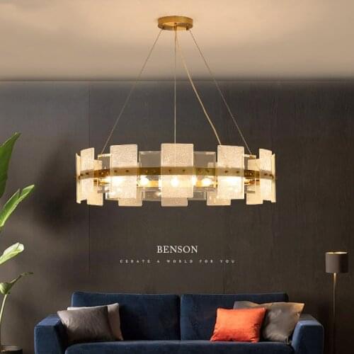 All Copper E14 Chandelier Lighting Postmodern Luxury Creative Crystal Fixtures Living Room Dining Room Bedroom Villa Chandelier