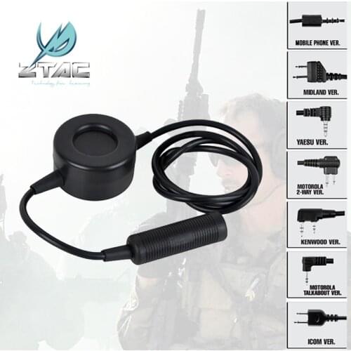 Z-TAC Z 114 Tactical Headset Accessorie Element Z Tactical TCI Tactical Headset Midland KENWOOD IPSC Cable Arsoft Softair PTT