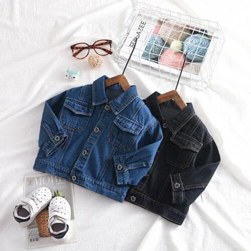 Toddler Girl Winter Clothes Childrens Denim Jackets 2019 Autumn Baby Cartoon New Toddler Outwear Kids Cowboy Coats Boys Jackets