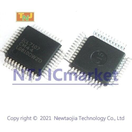 10 PCS ICL7107CM44 QFP-44 ICL7107 SMD 3½ Digit, LCD/LED Display, A/D Converters IC
