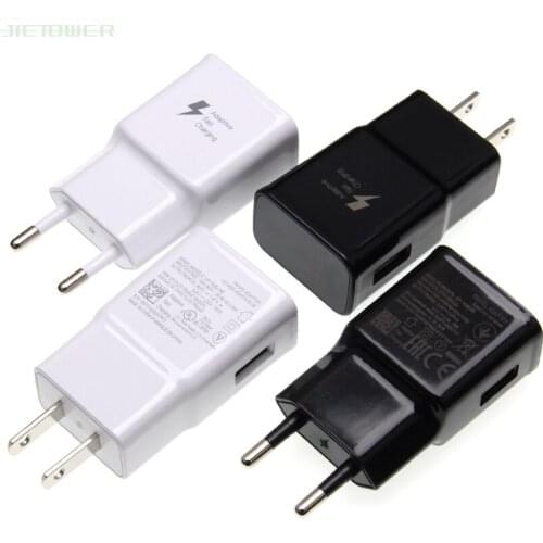 100pcs/lot Fast Charging EU US Plug Charger for Samsung Galaxy S6 Huawei Mate 20 Pro P30 Xiaomi Mi 8 Wall Travel Charger Adapter