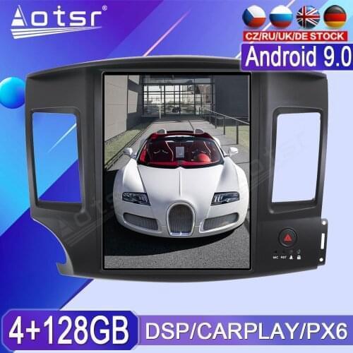 128GB For Mitsubishi Lancer Android Tape Radio Recorder 2007 2008-2017 Car Multimedia Player Stereo PX6 Head Unit Tesla GPS Navi