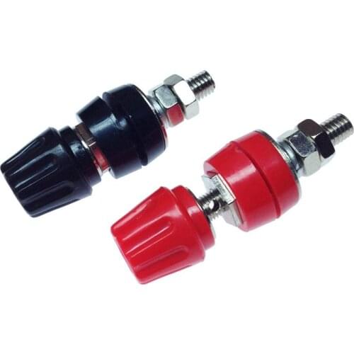 2pcs 4mm (black+red) Banana Binding Post Panel Socket M6 Thread Terminal Jack BS4932