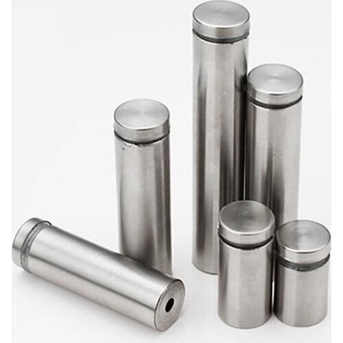 2Pcs 12x40mm Stainless Steel Standoff Screw Pins Fixed advertising nails Silver Advertisement Nails Glass Standoff Pins