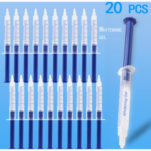 20 pcs Teeth Whitening 44% Peroxide Dental Bleaching System Oral Gel Kit Tooth Whitener Gel White Teeth Gel