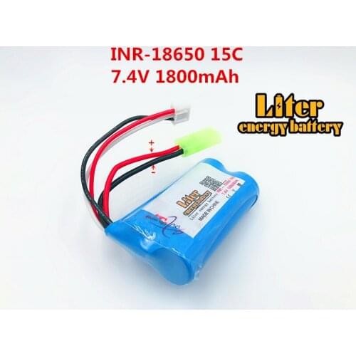 7.4V 1800mah 15c 18650 power lithium battery 1800Mah battery pack for remote control helicopter