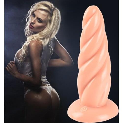Unisex Anal Plug Unique Spiral Design Anal Dildo Suction Cup Butt Plug Ass Massage Gay Anal Expansion Prostate Stimulation