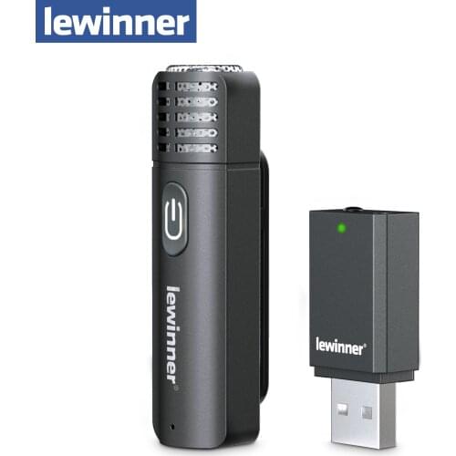 Lewinner WM3 Wireless Lavalier Microphone Vlog microphone transmitter and receiver kit for iOS/Android/Computer/Laptop
