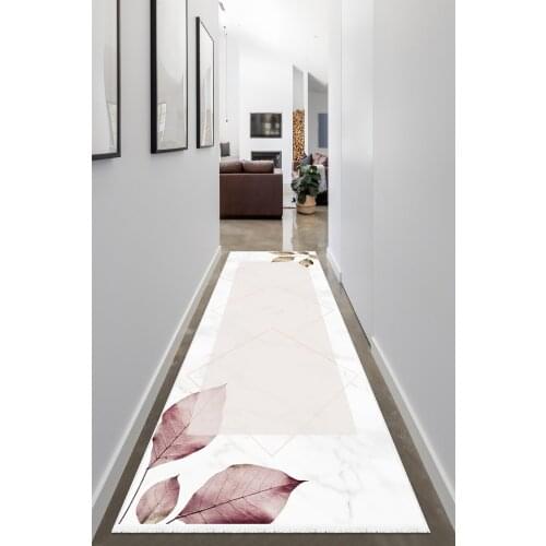 Decorative Anti Slip Leather Based Runner Entrance Carpet