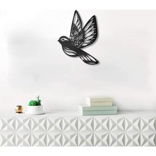Laser Cut Wooden Wall Painting Bird Decor Black wall decoration decorative product new fashion home decoration NEW PRODUCT