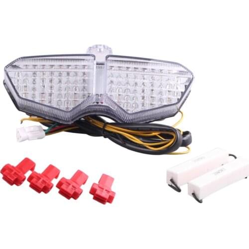 E-Mark Integrated LED cycle Rear Tail Brake Light Turn Signals Lamp Taillight For YAMAHA YZF R6 2003-2005 / YZF R62006-2009