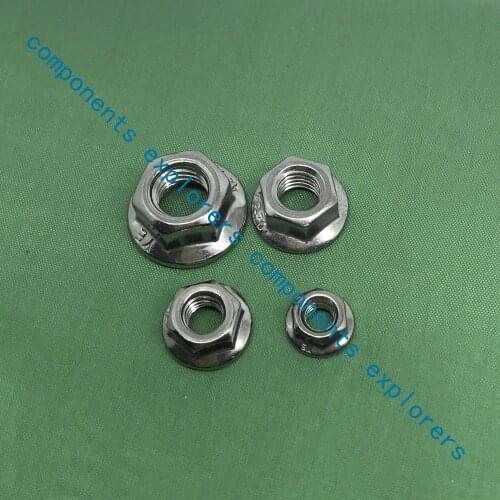 Stainless steel flange nuts ,M8 and M10, Anti skid tooth nuts,50pcs/lot
