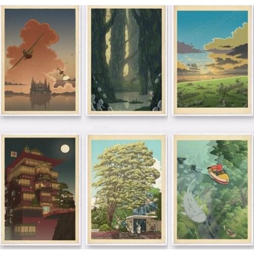 Hayao Miyazaki Ponyo on The Cliff Home Decor Canvas Painting HD Prints Poster Painting Living Room Wall Art Picture Cuadros