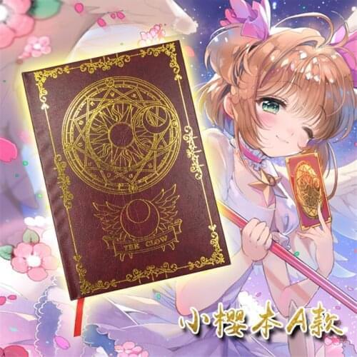 Cute Cartoon Card Captor SAKURA Traveling Diary Book Large Writing Notebook Journaling Anime Theme Contract Book Girls Gifts New