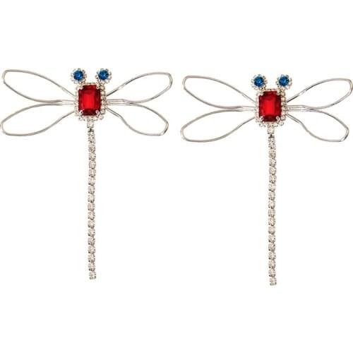 Fashion Thai red with luxury dragonfly earrings individuality chain long earrings new popular earring