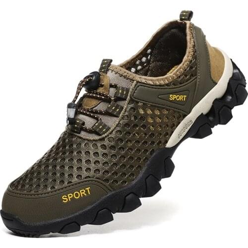 Outdoor Mountaineer Mesh Shoes Men Breathable Aqua Shoes Mens Sneakers Upstream Beach Barefoot Shoes Water Shoes Footwear