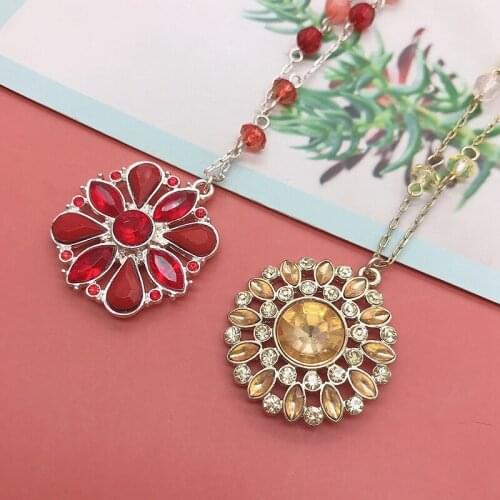 Delicate Necklace Pendant Simple Beads Flower Drop Hand Making Accessories