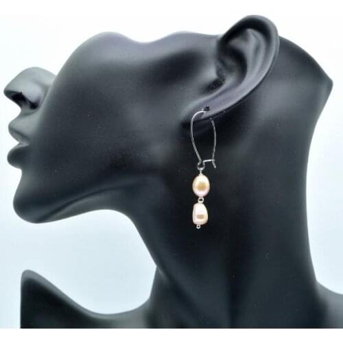 New Arrival Favorite Pearl Simple Earrings Natural Freshwater Pearls S925 Silver Hook White Purple Color Ladys Gift Fine Jewelry