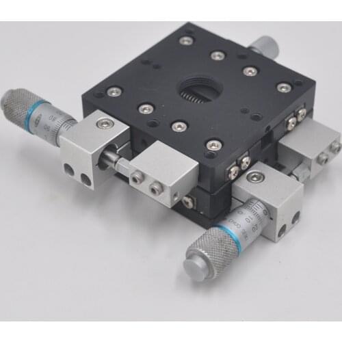 XY axis two-dimensional 60 * 60mm CHUO LD-647-R1 manual precision cross guide rail roller displacement slide